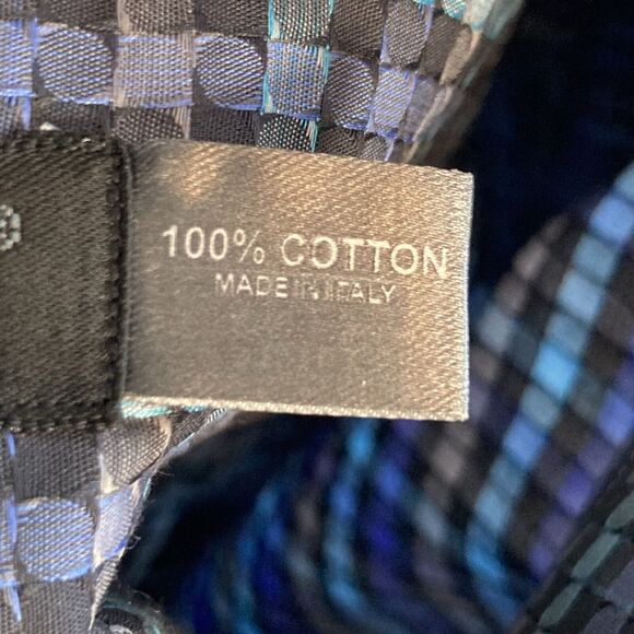 St Croix Shirt Mens Large Button Up Geometric Cotton Italy Multicolor Italy - Picture 7 of 9